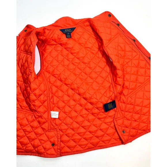Polo Ralph Lauren Girls Vest Orange Quilted Vest Size S
